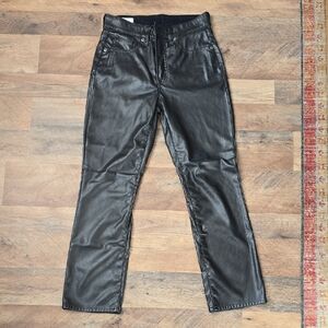 GAP Vintage Slim High Rise Faux Leather Pants